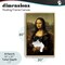 Stupell Industries Mona Lisa Cat Lady Floating Frame, design by Masters Redux